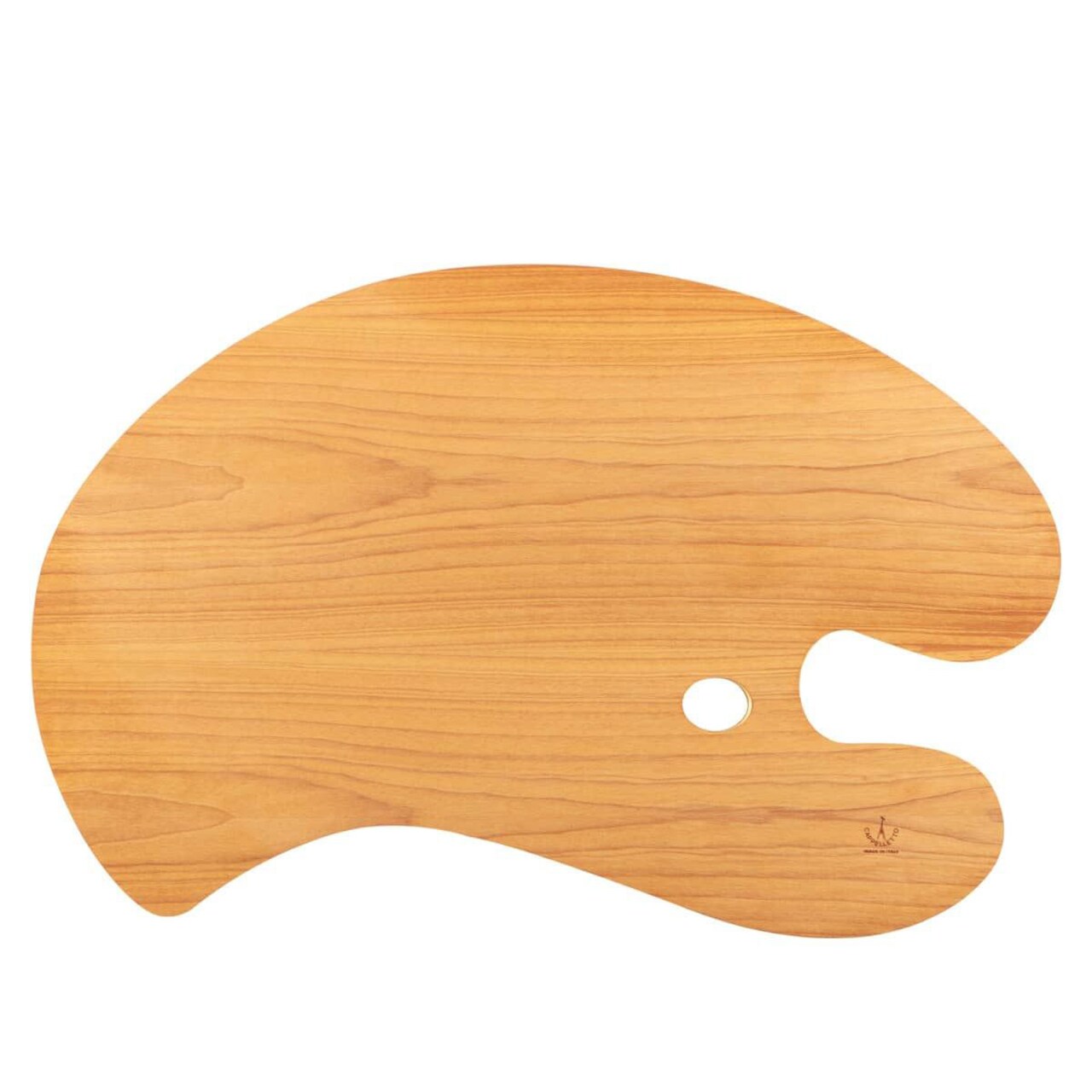 Cappelletto Counterbalance Paint Palette for Right-Handed Artists - Okoumè Wood, 18" x 24", Handmade in Italy, Lightweight Painting Pallet with Ergonomic Design and Huge Mixing Area